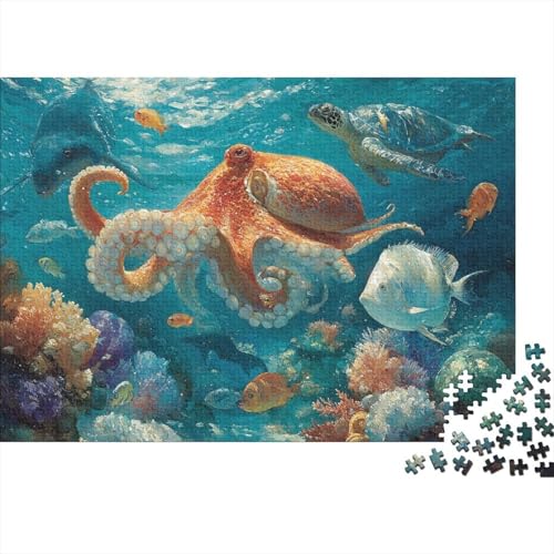 Meereslebewesen, Unterwasserwelt, Lernspiel, Herausforderung, Spielzeug, Geschenke, Puzzles für Erwachsene und Kinder ab 14 Jahren, 500 Teile (52 x 38 cm) von CKMSMCS