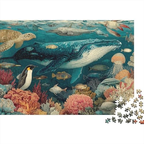 Meereslebewesen, Unterwasserwelt, Lernspiel, Herausforderung, Spielzeug, Geschenke, Puzzles für Erwachsene und Kinder ab 14 Jahren, 500 Teile (52 x 38 cm) von CKMSMCS