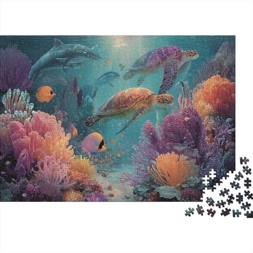 Meereslebewesen, Unterwasserwelt, Lernspiel, Herausforderung, Spielzeug, Geschenke, Puzzles für Erwachsene und Kinder ab 14 Jahren, 500 Teile (52 x 38 cm) von CKMSMCS