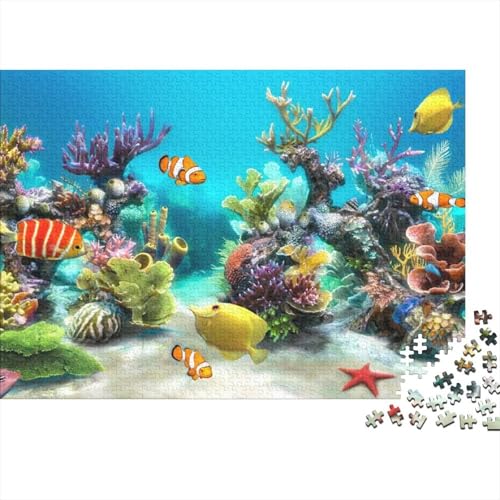 Meereslebewesen, Unterwasserwelt, Lernspiele, anspruchsvolle Puzzlespiele, Geschenkideen für Frauen und Männer, 1000 Teile (75 x 50 cm) von CKMSMCS