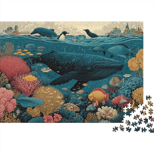 Meereslebewesen, Unterwasserwelt, Lernspiele, anspruchsvolle Puzzlespiele, Geschenkideen für Frauen und Männer, 300 Teile (40 x 28 cm) von CKMSMCS