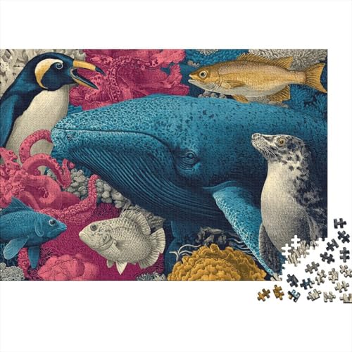 Meereslebewesen, Unterwasserwelt, Lernspiele, anspruchsvolle Puzzlespiele, Geschenkideen für Frauen und Männer, 300 Teile (40 x 28 cm) von CKMSMCS