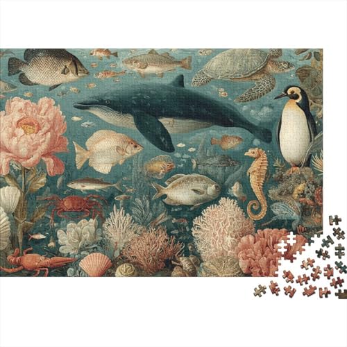 Meereslebewesen, Unterwasserwelt, Lernspiele, anspruchsvolle Puzzlespiele, Geschenkideen für Frauen und Männer, 300 Teile (40 x 28 cm) von CKMSMCS