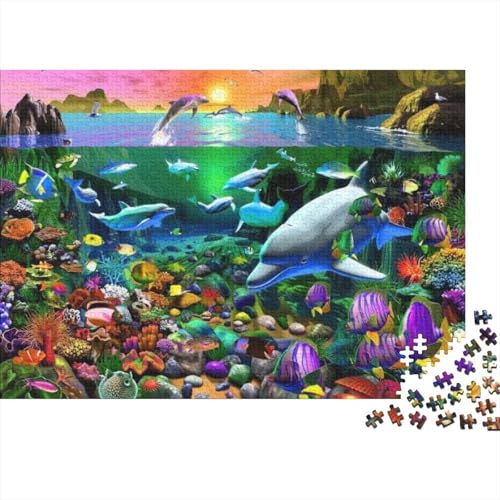 Meereslebewesen, Unterwasserwelt, Lernspiele, anspruchsvolle Puzzlespiele, Geschenkideen für Frauen und Männer, 500 Teile (52 x 38 cm) von CKMSMCS