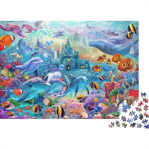 Meereslebewesen, Unterwasserwelt, geeignet für Erwachsene und Kinder, kreatives Spiel, extrem schwierig, herausfordernd zu vervollständigen, 300 Teile (40 x 28 cm) von CKMSMCS