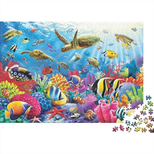Meereslebewesen, Unterwasserwelt, geeignet für Familienspiele, geeignet als Geburtstagsgeschenk mit hohem Schwierigkeitsgrad und Herausforderung, 300 Stück (40 x 28 cm) von CKMSMCS