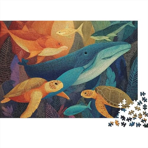 Meereslebewesen, Unterwasserwelt, lustiges Lernspiel, Herausforderungsspielzeug für Männer und Frauen, 1000 Stück (75 x 50 cm) von CKMSMCS