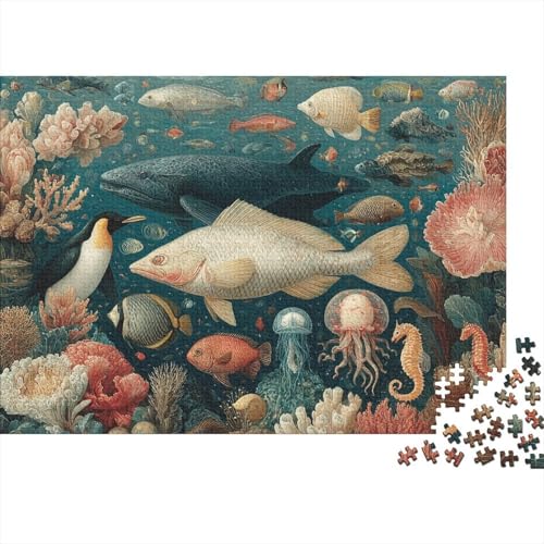 Meereslebewesen, Unterwasserwelt, lustiges Lernspiel, Herausforderungsspielzeug für Männer und Frauen, 1000 Stück (75 x 50 cm) von CKMSMCS