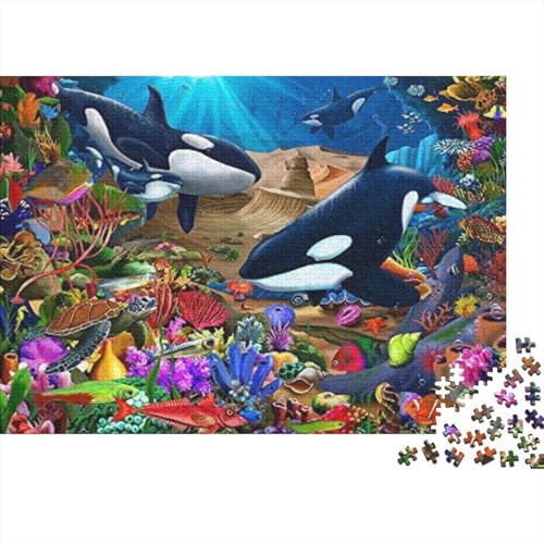 Meereslebewesen, Unterwasserwelt, lustiges Lernspiel, Herausforderungsspielzeug für Männer und Frauen, 1000 Stück (75 x 50 cm) von CKMSMCS