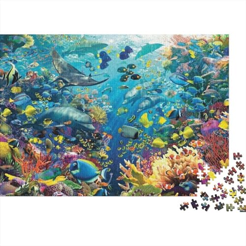 Meereslebewesen, Unterwasserwelt, lustiges Lernspiel, Herausforderungsspielzeug für Männer und Frauen, 300 Stück (40 x 28 cm) von CKMSMCS