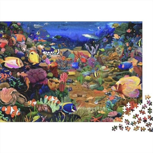 Meereslebewesen, Unterwasserwelt, lustiges Lernspiel, Herausforderungsspielzeug für Männer und Frauen, 300 Stück (40 x 28 cm) von CKMSMCS