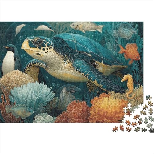 Meereslebewesen, Unterwasserwelt, lustiges Lernspiel, Herausforderungsspielzeug für Männer und Frauen, 300 Stück (40 x 28 cm) von CKMSMCS