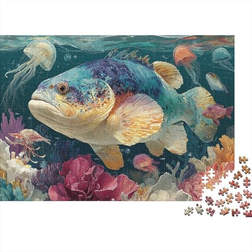 Meereslebewesen, Unterwasserwelt, pädagogisches Puzzlespiel für Jugendliche und Erwachsene, cool und unterhaltsam, super herausfordernd, 1000 Teile (75 x 50 cm) von CKMSMCS