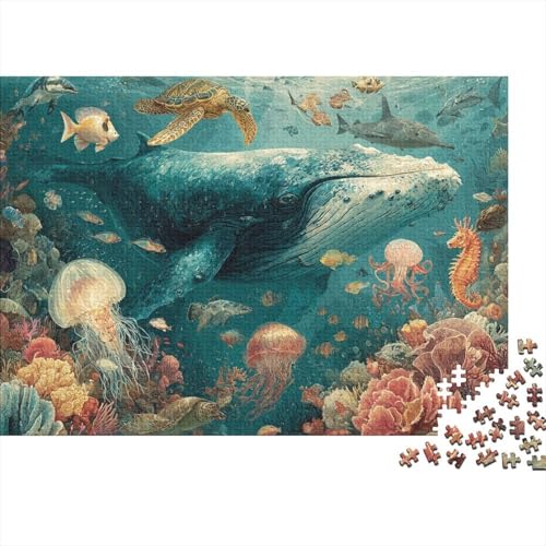 Meereslebewesen, Unterwasserwelt, sehr interessantes Puzzlespiel, geeignet für Familienunterhaltung, anspruchsvoll, 300 Teile (40 x 28 cm) von CKMSMCS