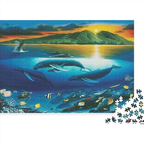 Meereslebewesen, Unterwasserwelt, sehr lustiges und herausforderndes Puzzlespiel, Heimdekoration, Puzzle, 1000 Teile (75 x 50 cm) von CKMSMCS
