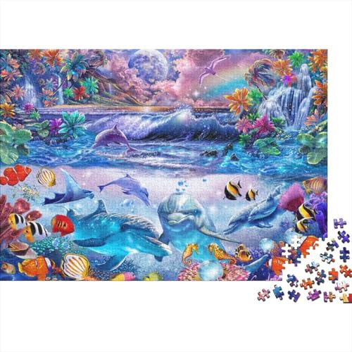 Meereslebewesen, Unterwasserwelt, sehr lustiges und herausforderndes Puzzlespiel, Heimdekoration, Puzzle, 1000 Teile (75 x 50 cm) von CKMSMCS