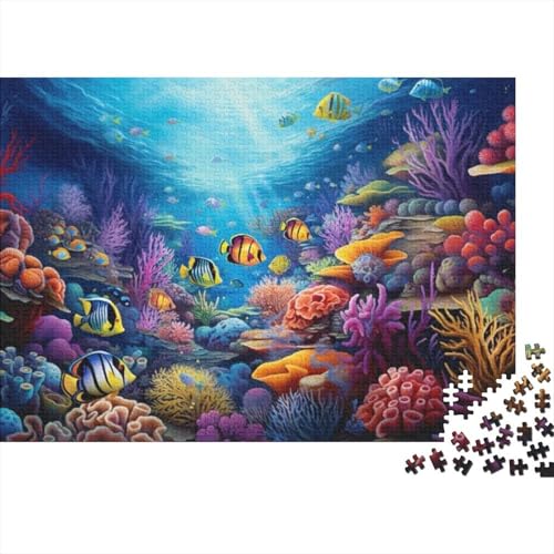 Meereslebewesen, Unterwasserwelt, sehr lustiges und herausforderndes Puzzlespiel, Heimdekoration, Puzzle, 1000 Teile (75 x 50 cm) von CKMSMCS