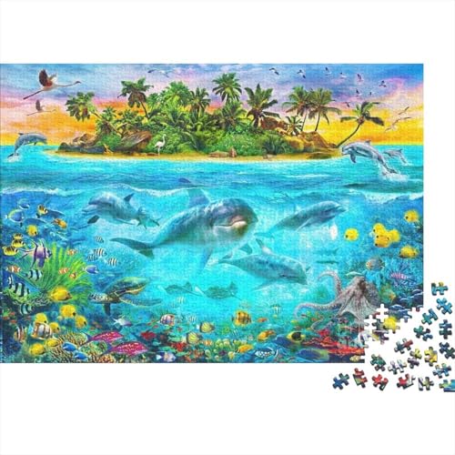 Meereslebewesen, Unterwasserwelt. Extrem schwieriges und unterhaltsames Puzzlespiel für Erwachsene. Geeignet als Geschenk. Geeignet zur Dekoration. 500 Teile (52 x 38 cm). von CKMSMCS