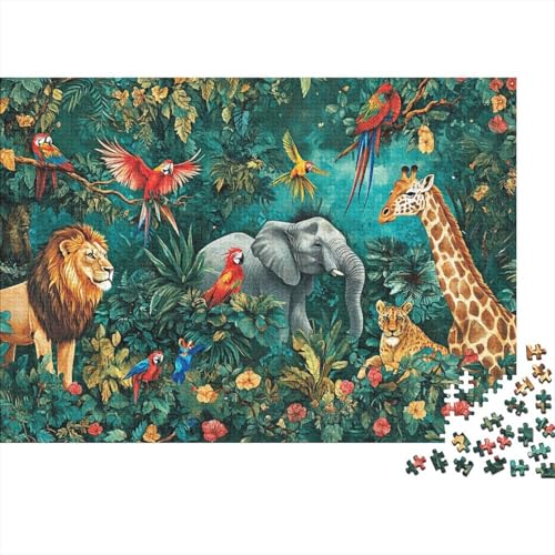 Niedliche Tiere, Lernpuzzlespiel, geeignet für Teenager, geeignet für Familienunterhaltung, hoher Schwierigkeitsgrad, 500 Teile (52 x 38 cm) von CKMSMCS