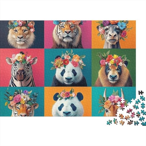 Niedliche Tiere, Lernspiel, Herausforderung, Spielzeug, Geschenke, Puzzles für Erwachsene und Kinder ab 14 Jahren, 500 Teile (52 x 38 cm) von CKMSMCS