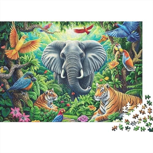 Niedliche Tiere, Lernspiel, Spaß, extrem schwierig zu vervollständigen, geeignet für Familienunterhaltung, 500 Stück (52 x 38 cm) von CKMSMCS