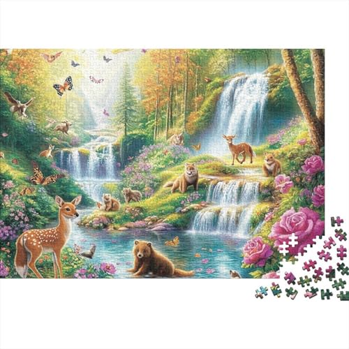 Niedliche Tiere, Lernspiel, geeignet für Kinder ab 10 Jahren und Erwachsene, interessant und herausfordernd, 1000 Teile (75 x 50 cm) von CKMSMCS