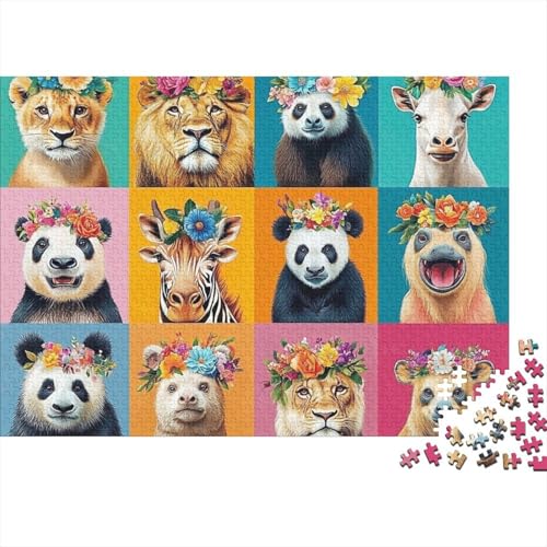 Niedliche Tiere, Lernspiel, geeignet für Kinder ab 10 Jahren und Erwachsene, interessant und herausfordernd, 300 Teile (40 x 28 cm) von CKMSMCS