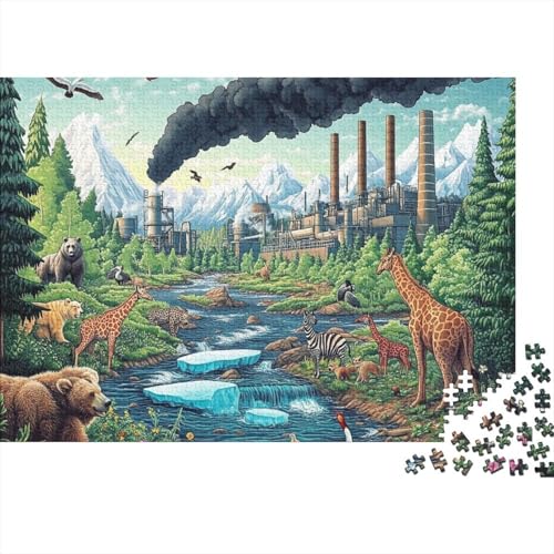 Niedliche Tiere, Lernspiele, anspruchsvolle Puzzlespiele, Geschenkideen für Frauen und Männer, 500 Teile (52 x 38 cm) von CKMSMCS
