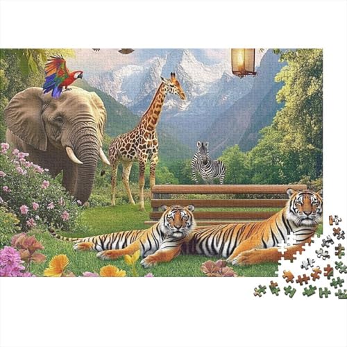 Niedliche Tiere, Lernspiele, geeignet für Kinder und Jugendliche, sehr interessant und schwierig, 300 Teile (40 x 28 cm) von CKMSMCS