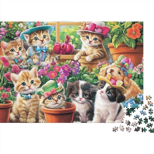Niedliche Tiere, große Puzzles, geeignet für Erwachsene, Kinder und Jugendliche, mit hohem Schwierigkeitsgrad und einzigartigen Formen, 300 Teile (40 x 28 cm) von CKMSMCS