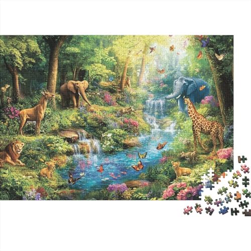 Niedliche Tiere, große Puzzles, geeignet für Erwachsene, Kinder und Jugendliche, mit hohem Schwierigkeitsgrad und einzigartigen Formen, 300 Teile (40 x 28 cm) von CKMSMCS