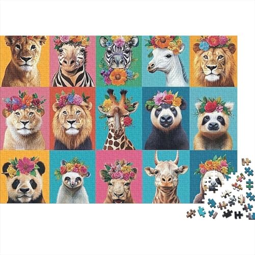 Niedliche Tiere, lustiges Lernspiel, Herausforderungsspielzeug für Männer und Frauen, 500 Stück (52 x 38 cm) von CKMSMCS
