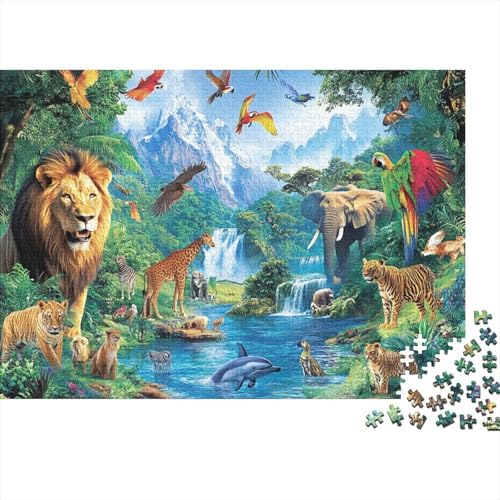 Niedliche Tiere, pädagogisches Puzzlespiel für Erwachsene ab 12 Jahren, geeignet für Familienunterhaltung, 300 Teile (40 x 28 cm) von CKMSMCS