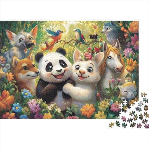 Niedliche Tiere, pädagogisches Puzzlespiel für Erwachsene ab 12 Jahren, geeignet für Familienunterhaltung, 500 Teile (52 x 38 cm) von CKMSMCS