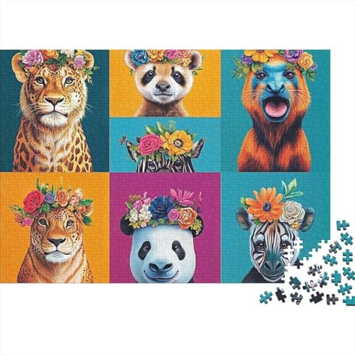 Niedliche Tiere, pädagogisches Puzzlespiel für Erwachsene ab 12 Jahren, geeignet für Familienunterhaltung, 500 Teile (52 x 38 cm) von CKMSMCS