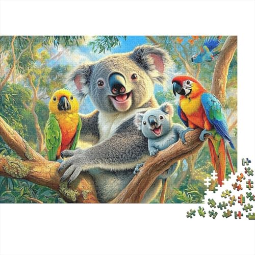 Niedliche Tiere, pädagogisches Puzzlespiel für Erwachsene ab 12 Jahren, geeignet für Familienunterhaltung, 500 Teile (52 x 38 cm) von CKMSMCS
