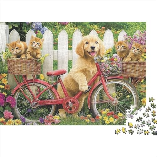 Niedliche Tiere, pädagogisches Puzzlespiel für Erwachsene ab 12 Jahren, geeignet für Familienunterhaltung, 500 Teile (52 x 38 cm) von CKMSMCS