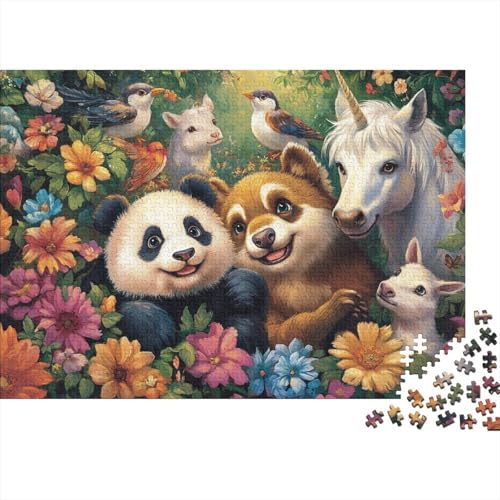 Niedliche Tiere. Anspruchsvolles Lernspiel für Kinder und Erwachsene. EIN tolles Geschenk. 500 Teile (52 x 38 cm). von CKMSMCS