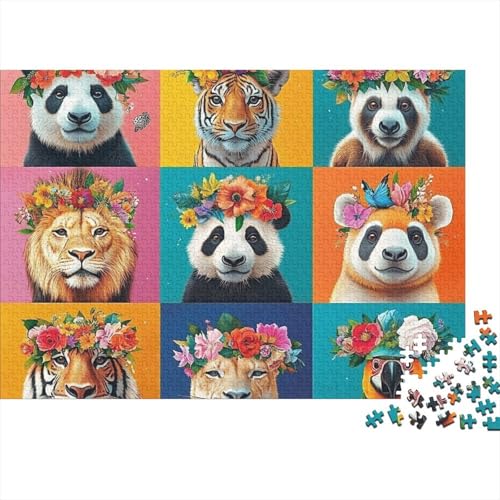 Niedliche Tiere. Anspruchsvolles Lernspiel für Kinder und Erwachsene. EIN tolles Geschenk. 500 Teile (52 x 38 cm). von CKMSMCS