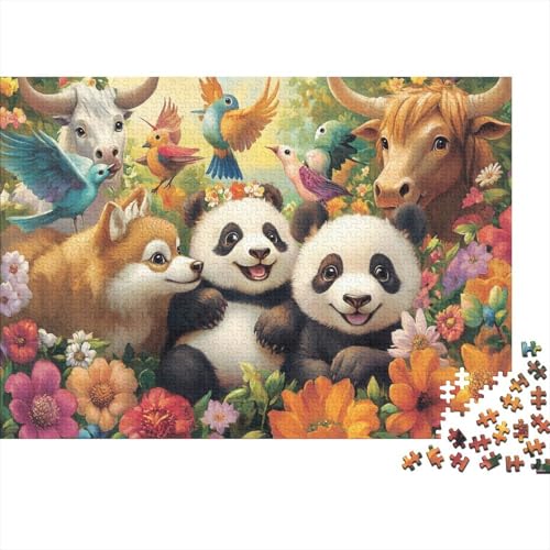 Niedliche Tiere. Lernspiele für Erwachsene und Kinder Freunde und Familie. 1000 Teile (75 x 50 cm). von CKMSMCS