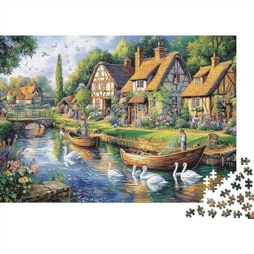 Schöne Häuser, Haus-Lernspiel, geeignet für Kinder ab 10 Jahren und Erwachsene, interessant und herausfordernd, 1000 Teile (75 x 50 cm) von CKMSMCS