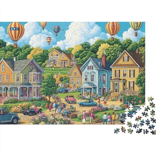 Schöne Häuser, Haus-Lernspiele, anspruchsvolle Puzzlespiele, Geschenkideen für Frauen und Männer, 300 Teile (40 x 28 cm) von CKMSMCS