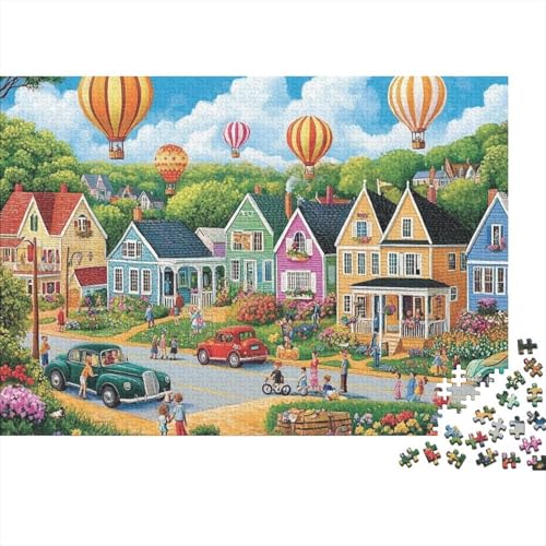 Schöne Häuser, Haus-Lernspiele, geeignet für Kinder ab 14 Jahren, Familienunterhaltung, Herausforderungen mit hohem Schwierigkeitsgrad, 1000 Teile (75 x 50 cm) von CKMSMCS