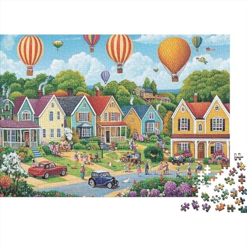 Schöne Häuser, Haus-Lernspiele für Jungen und Mädchen, pädagogische Puzzlespiele, geeignet für Familienunterhaltung, sehr interessant, 1000 Teile (75 x 50 cm) von CKMSMCS
