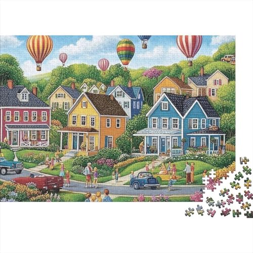 Schöne Häuser, Haus-Puzzle, anspruchsvolles Spiel für das Ganze, für Frauen, Geschenke für Männer, 500 Teile (52 x 38 cm) von CKMSMCS