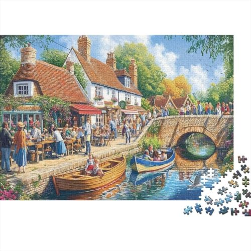 Schöne Häuser, Haus-Puzzlespiele, geeignet für Mädchen und Jungen, sehr interessant und schwierig, 300 Teile (40 x 28 cm) von CKMSMCS