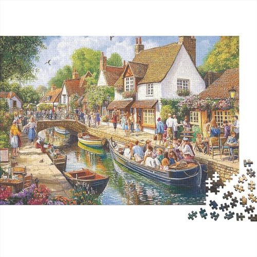 Schöne Häuser, Haus-Puzzlespiele für Jugendliche und Erwachsene, cool, lustig und farbenfroh, 500 Teile (52 x 38 cm) von CKMSMCS