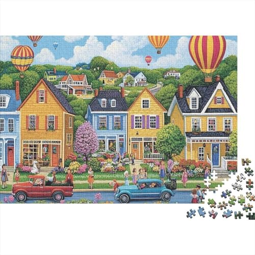 Schöne Häuser, Lernspiel, Herausforderung, Spielzeug, Geschenke, Puzzles für Erwachsene und Kinder ab 14 Jahren, 300 Teile (40 x 28 cm) von CKMSMCS