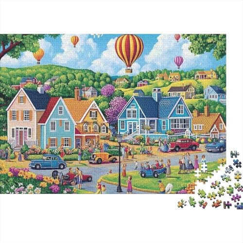 Schöne Häuser, Lernspiel, Herausforderung, Spielzeug, Geschenke, Puzzles für Erwachsene und Kinder ab 14 Jahren, 500 Teile (52 x 38 cm) von CKMSMCS