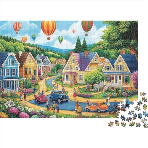 Schöne Häuser, Lernspiel, Herausforderung, Spielzeug, Geschenke, Puzzles für Erwachsene und Kinder ab 14 Jahren, 500 Teile (52 x 38 cm) von CKMSMCS